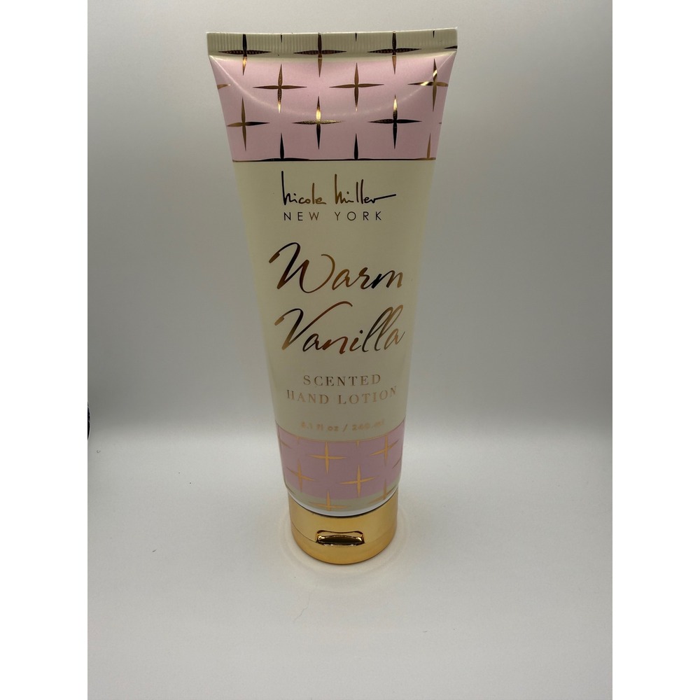 Nicole Miller New York Warm Vanilla Scented Hand Lotion 8.1 fl oz Pink Gold New